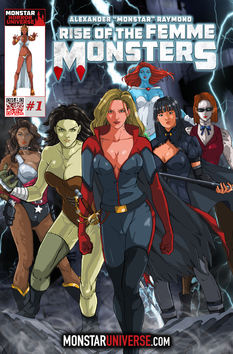 Monstar Horror Universe&#39;s Rise of the Femme Monsters #1 Comic Book Cover A