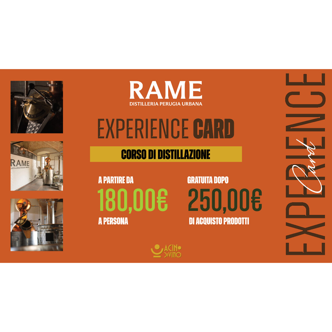 EXPERIENCE CARD CORSO DI DISTILLAZIONE