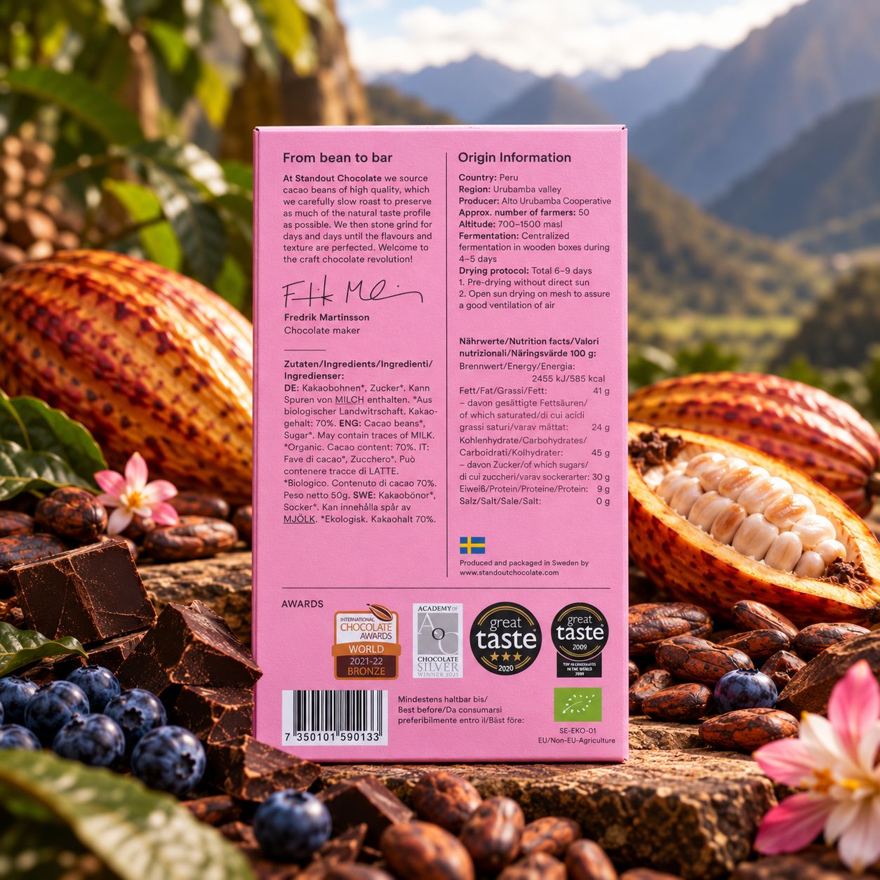 Standout Chocolate Peru Urubamba 70%