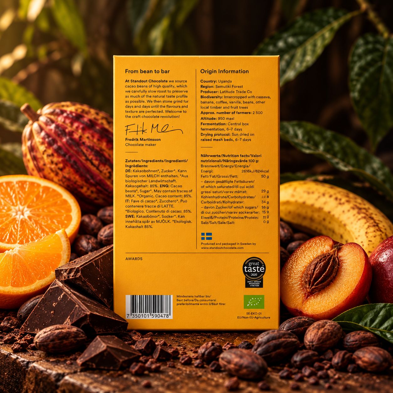 Standout Chocolate Uganda Semuliki Forest 85%