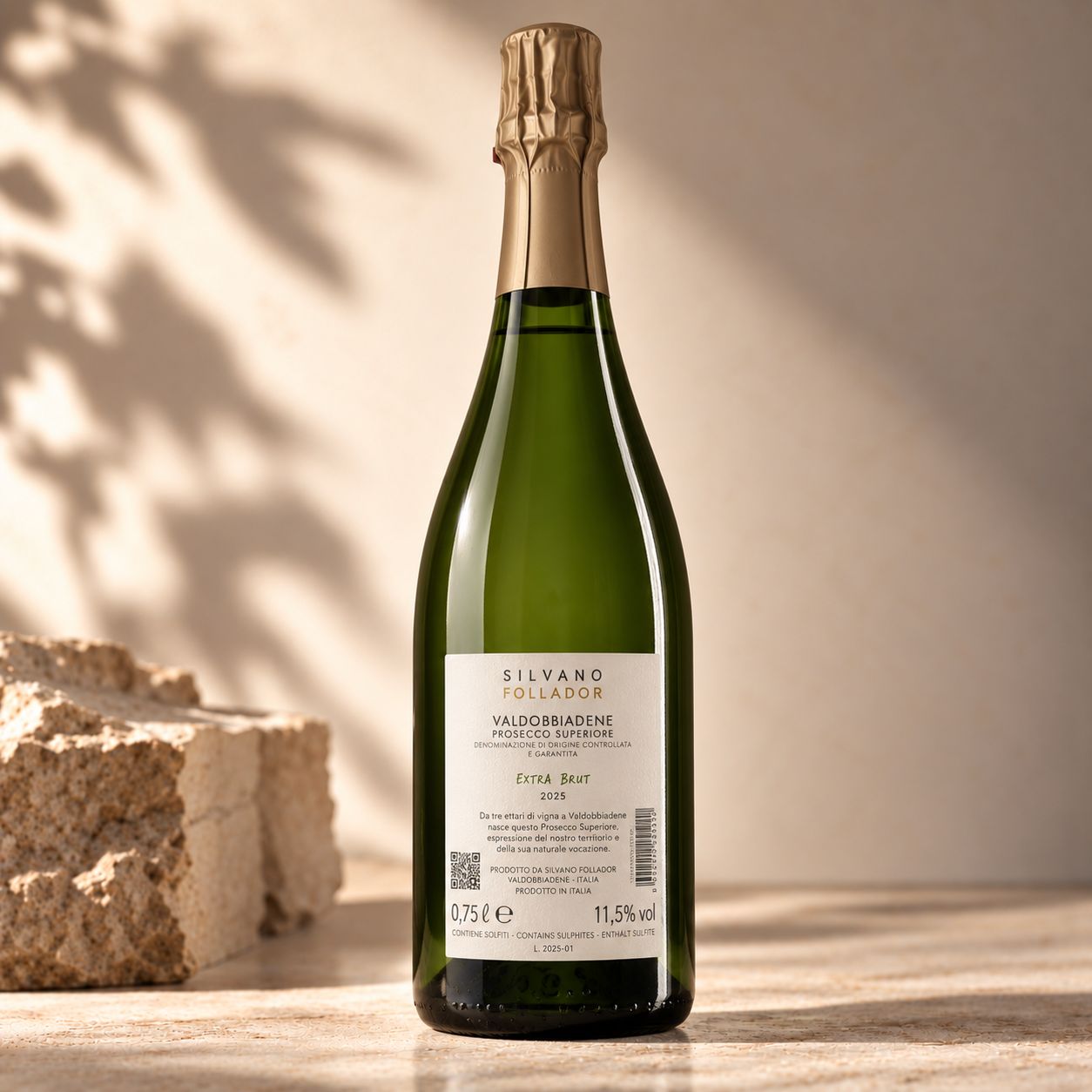 Valdobbiadene Prosecco Superiore DOCG Extra Brut 2025 – Silvano Follador