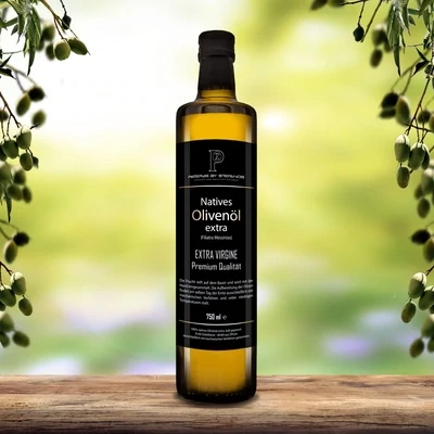 Natives Olivenöl, Extra im Karton mit 3 Flaschen