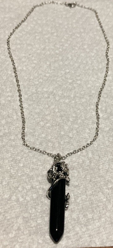 Black crystal necklace