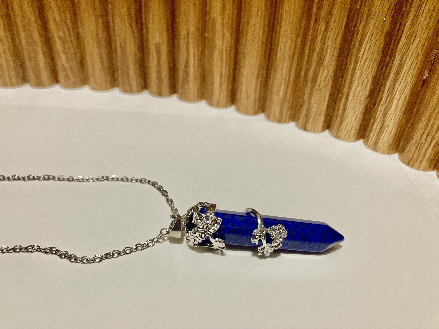 Blue crystal necklace
