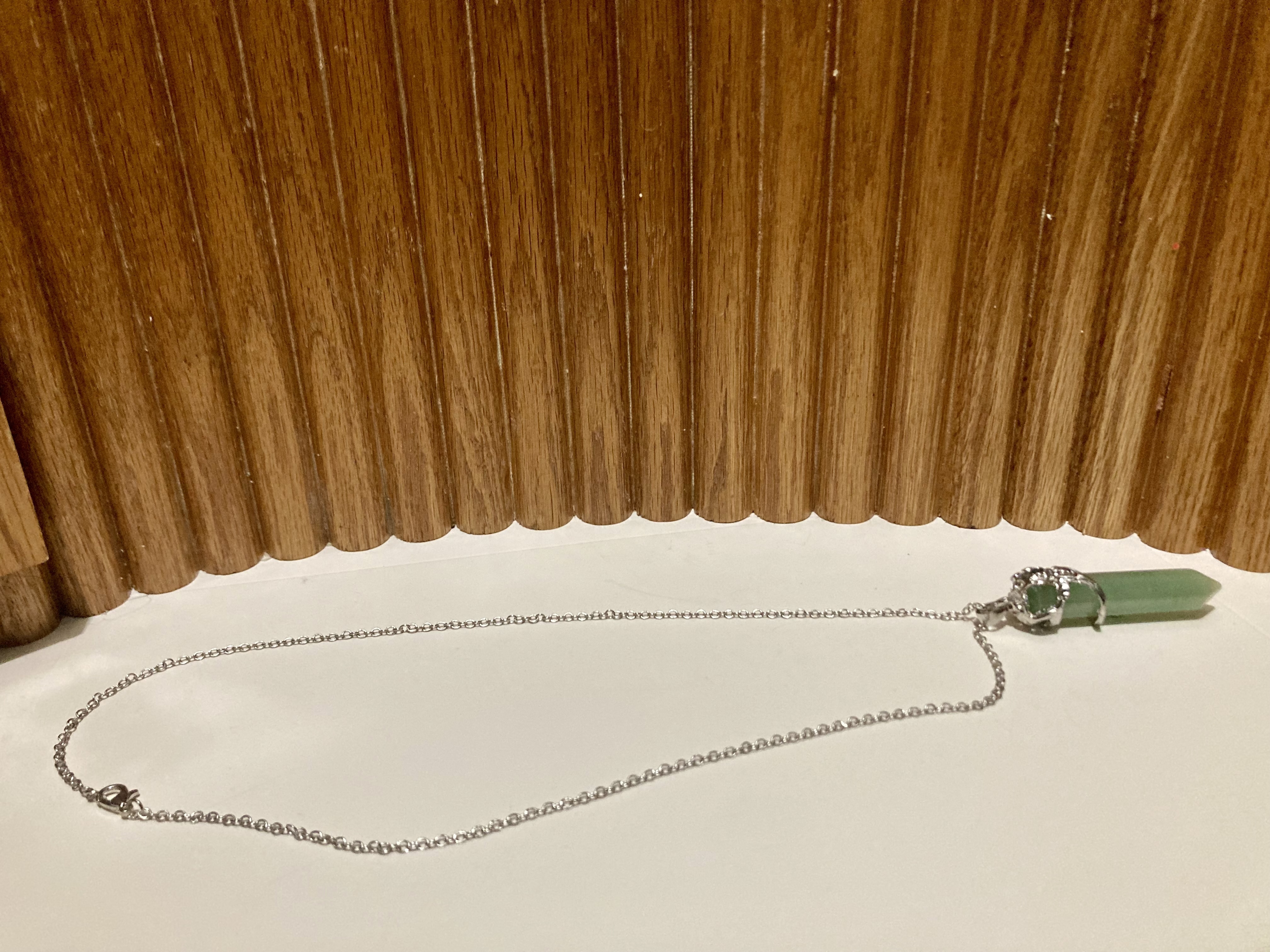 Green healing crystal necklaces