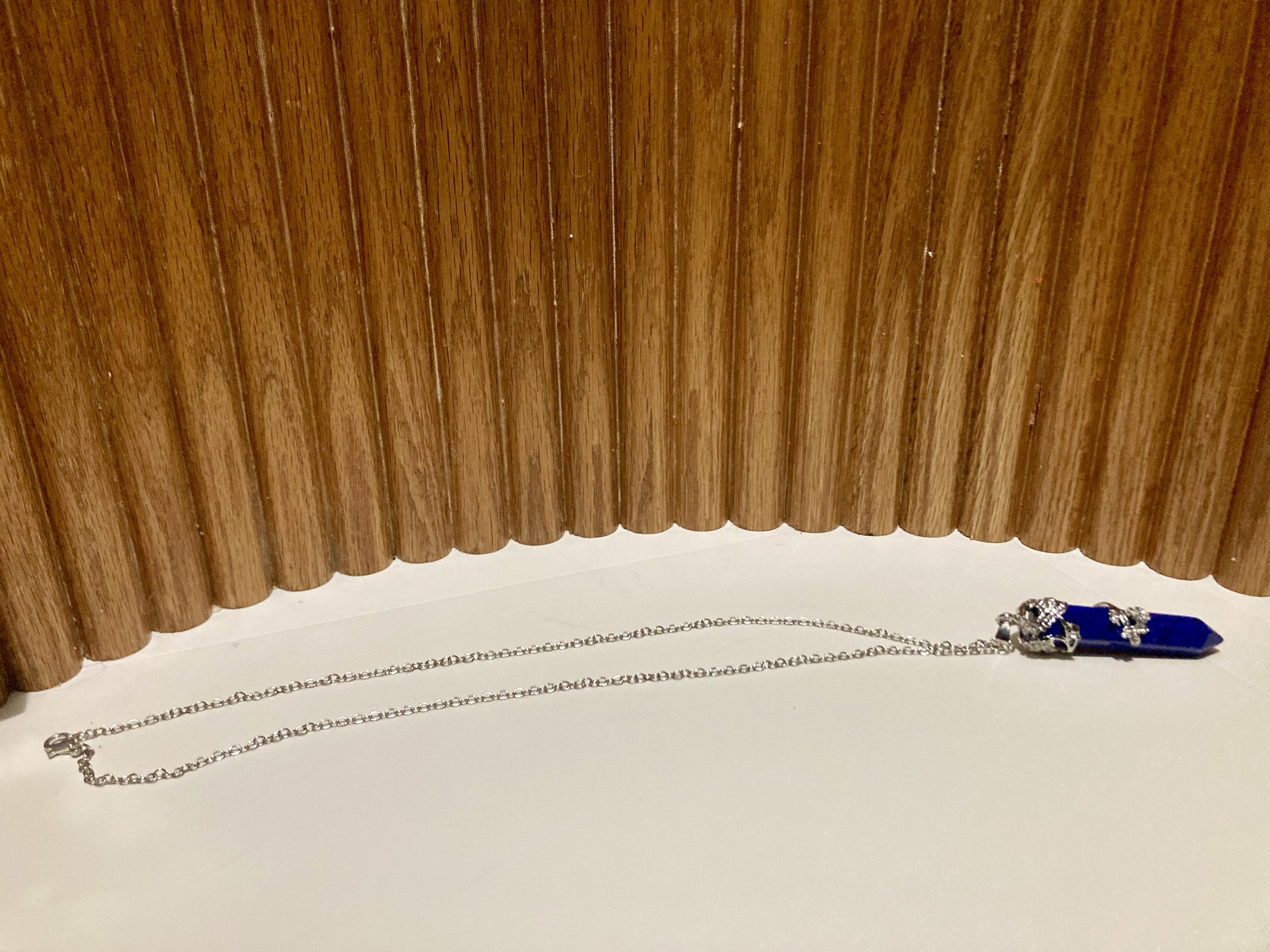 Blue crystal necklace