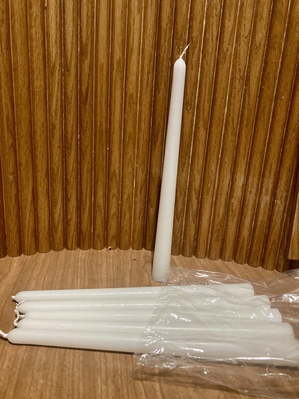 White taper candles 7pc