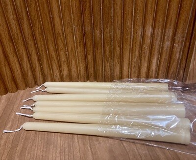 7 beeswax candles 10 inches