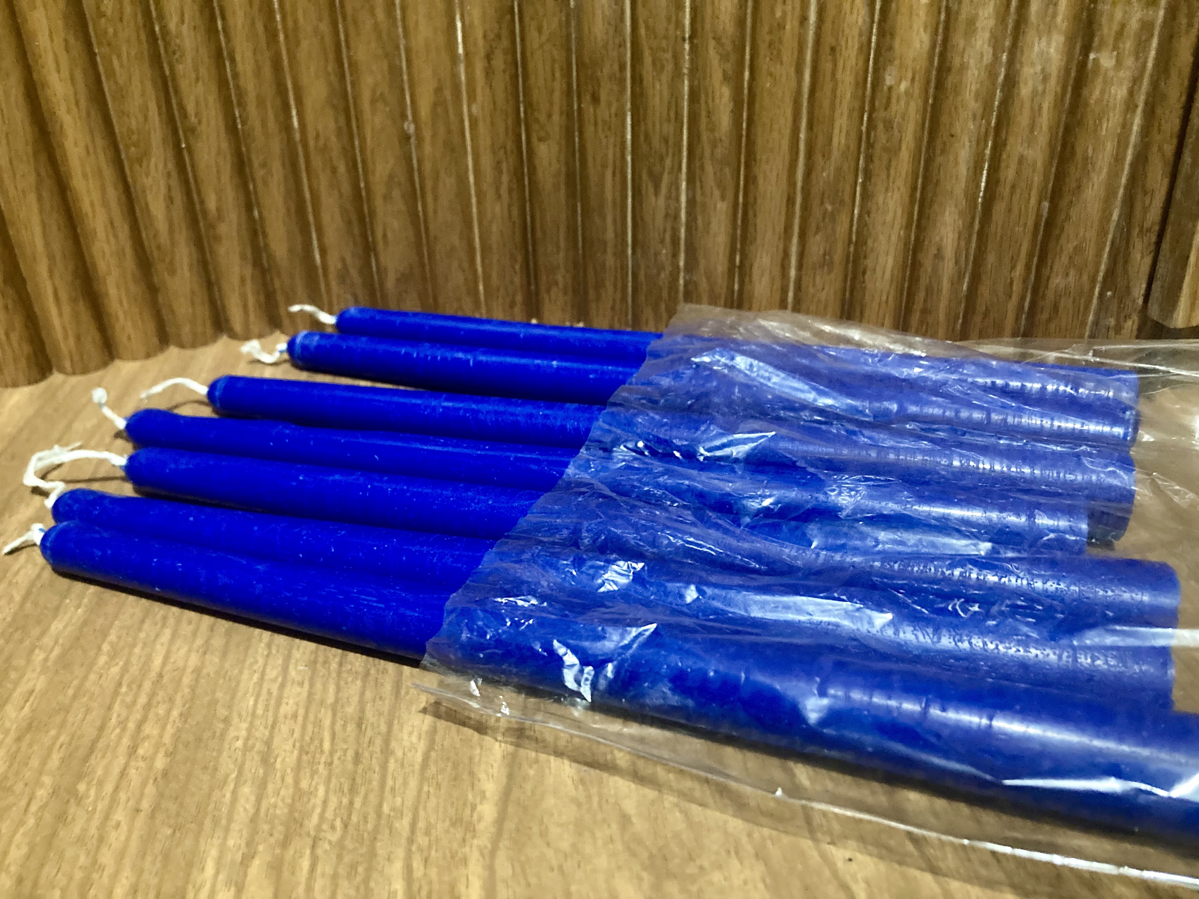 Blue taper candles 7