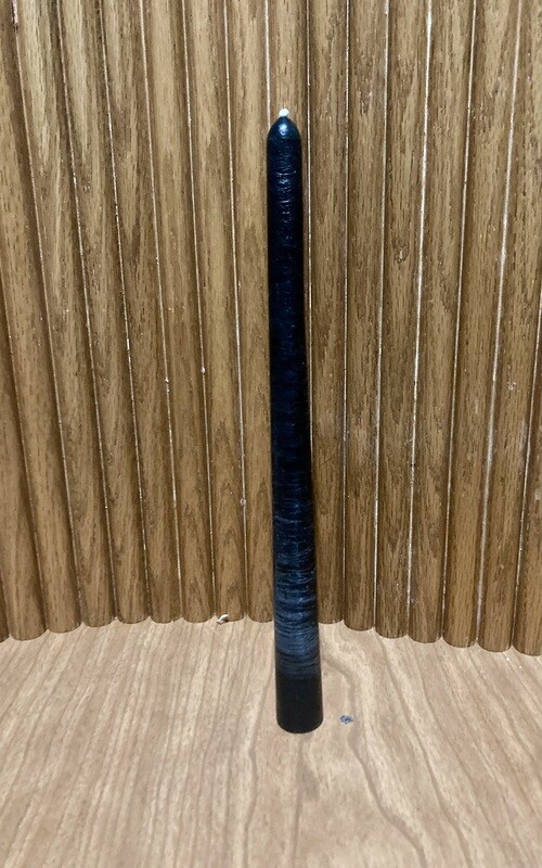 7 black taper candles