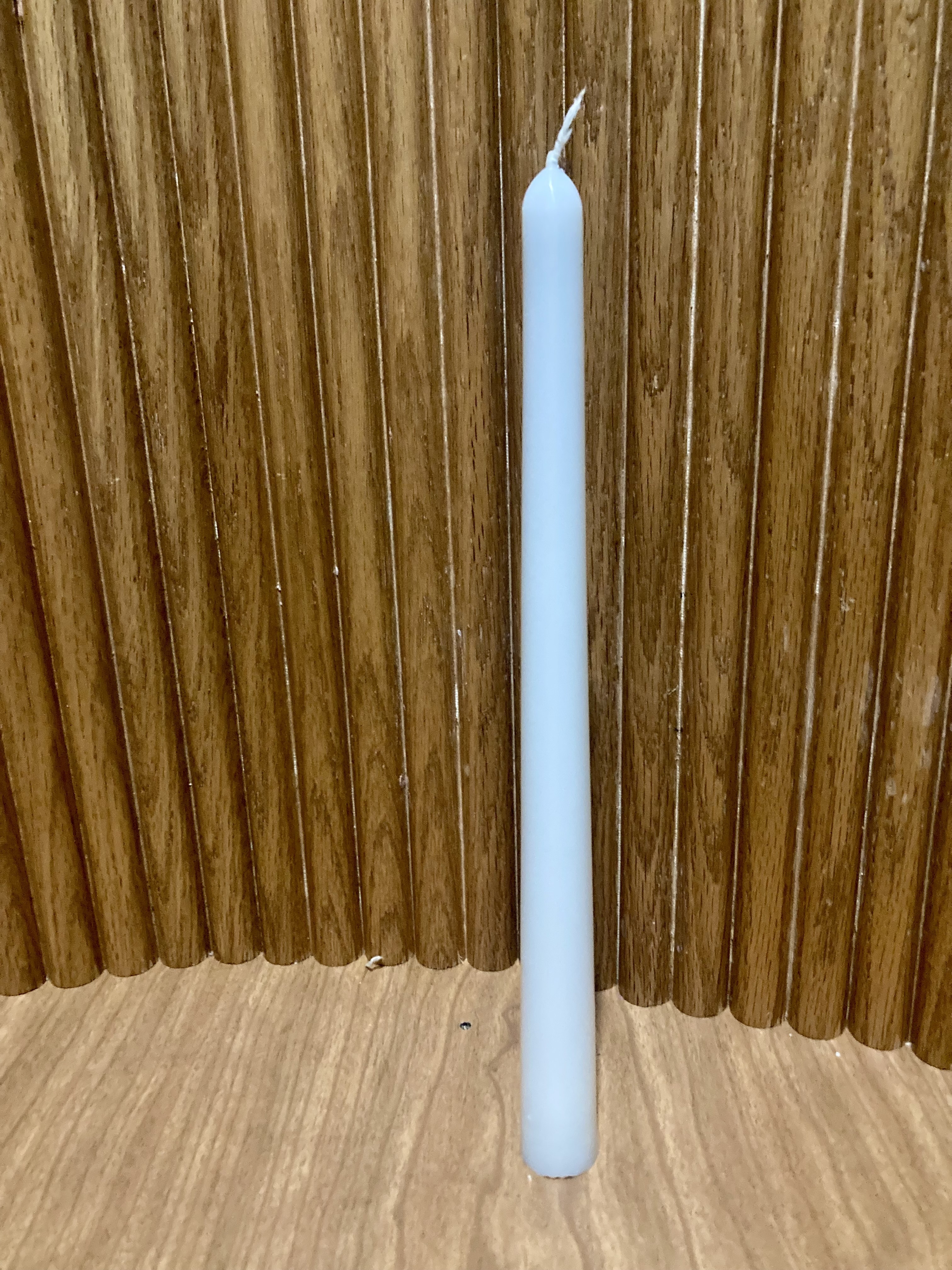 7 white taper candles  10 inch