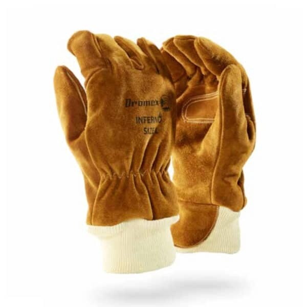 DROMEX INFERNO FIRE FIGHTER GLOVE  leather NFPA, Size: Large