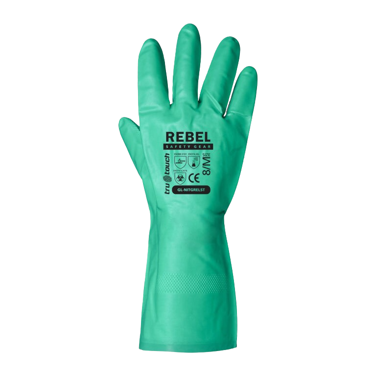 Rebel Green Nitrile Glove, Size: 10