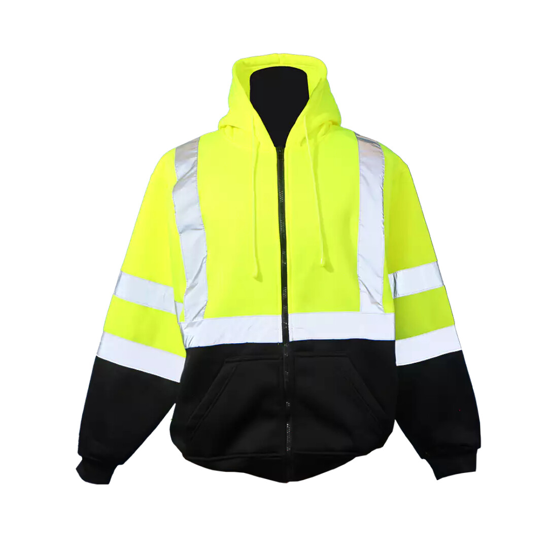 Hi Viz Two Tone Fleece Jacket, Size: Small, Colour: Navy/Lime