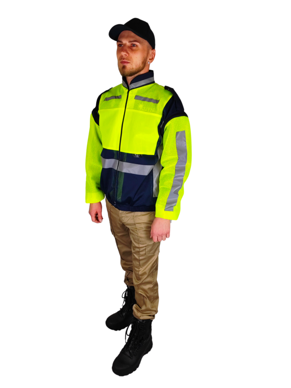 REIYN Lime/Navy Metro Jacket Detachable Sleeves