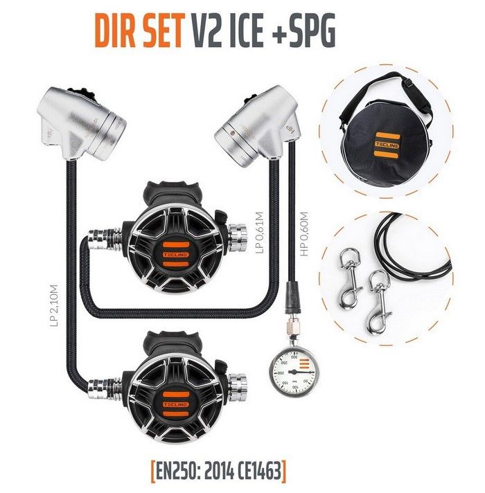 TECLINE Set erogatori  V2 ICE TEC2 DIR Set with SPG - EN250V