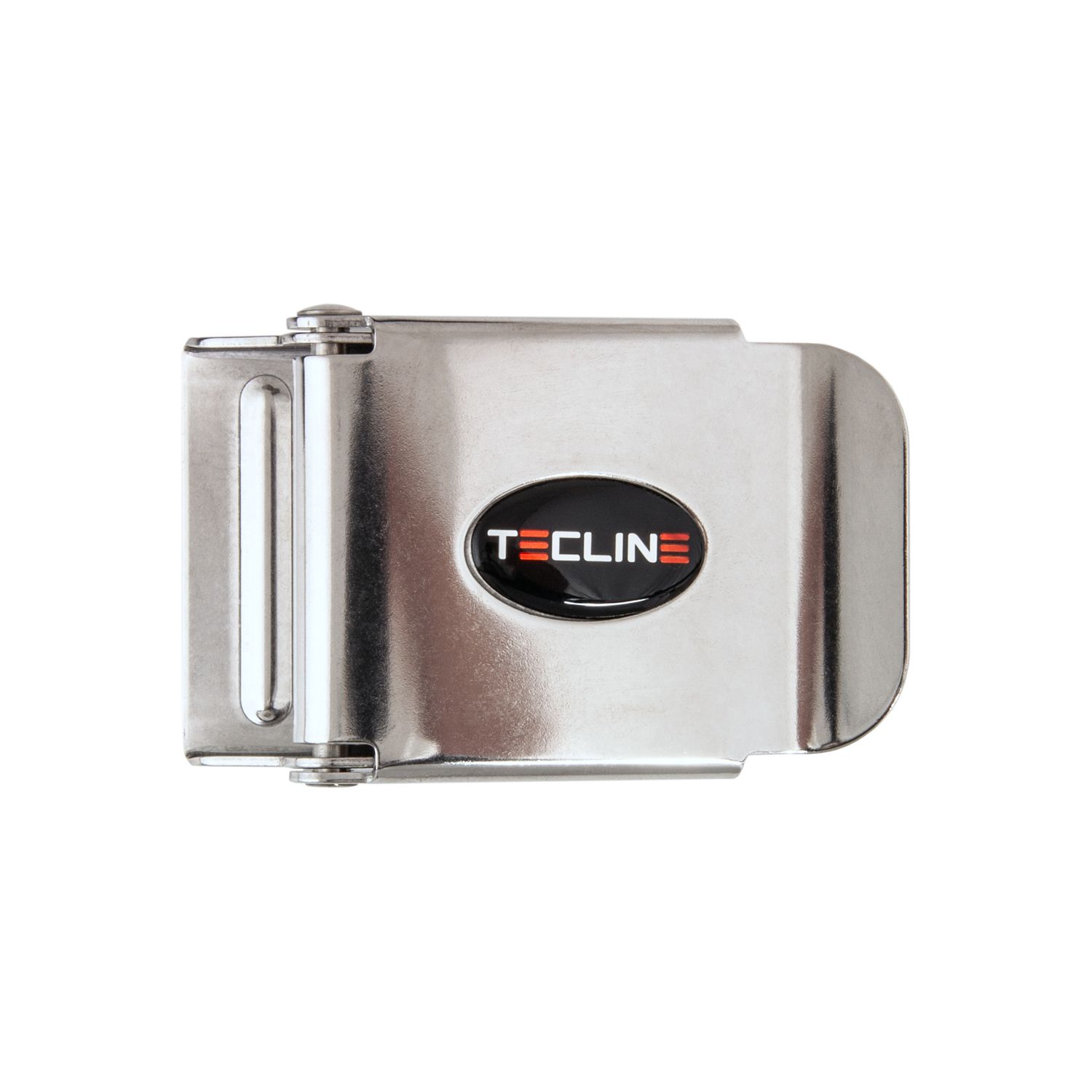 TECLINE Fibbia in acciaio inox 50 mm con logo