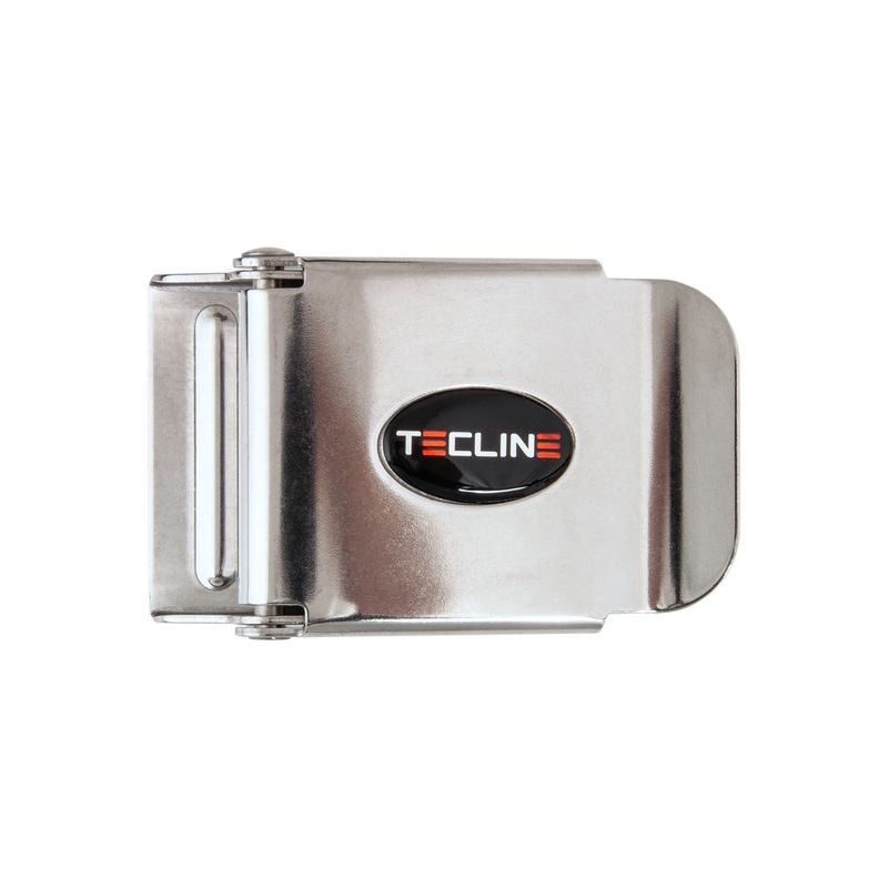 TECLINE Fibbia in acciaio inox 50 mm con logo