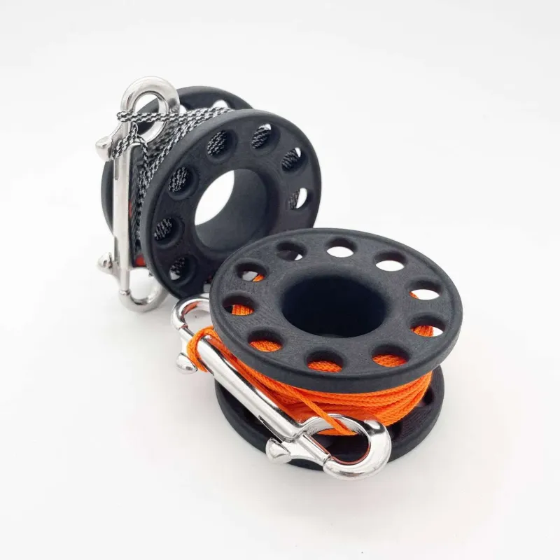 Nammu-Tech Spool 15 mt con moschettone doppialuce da 115 mm