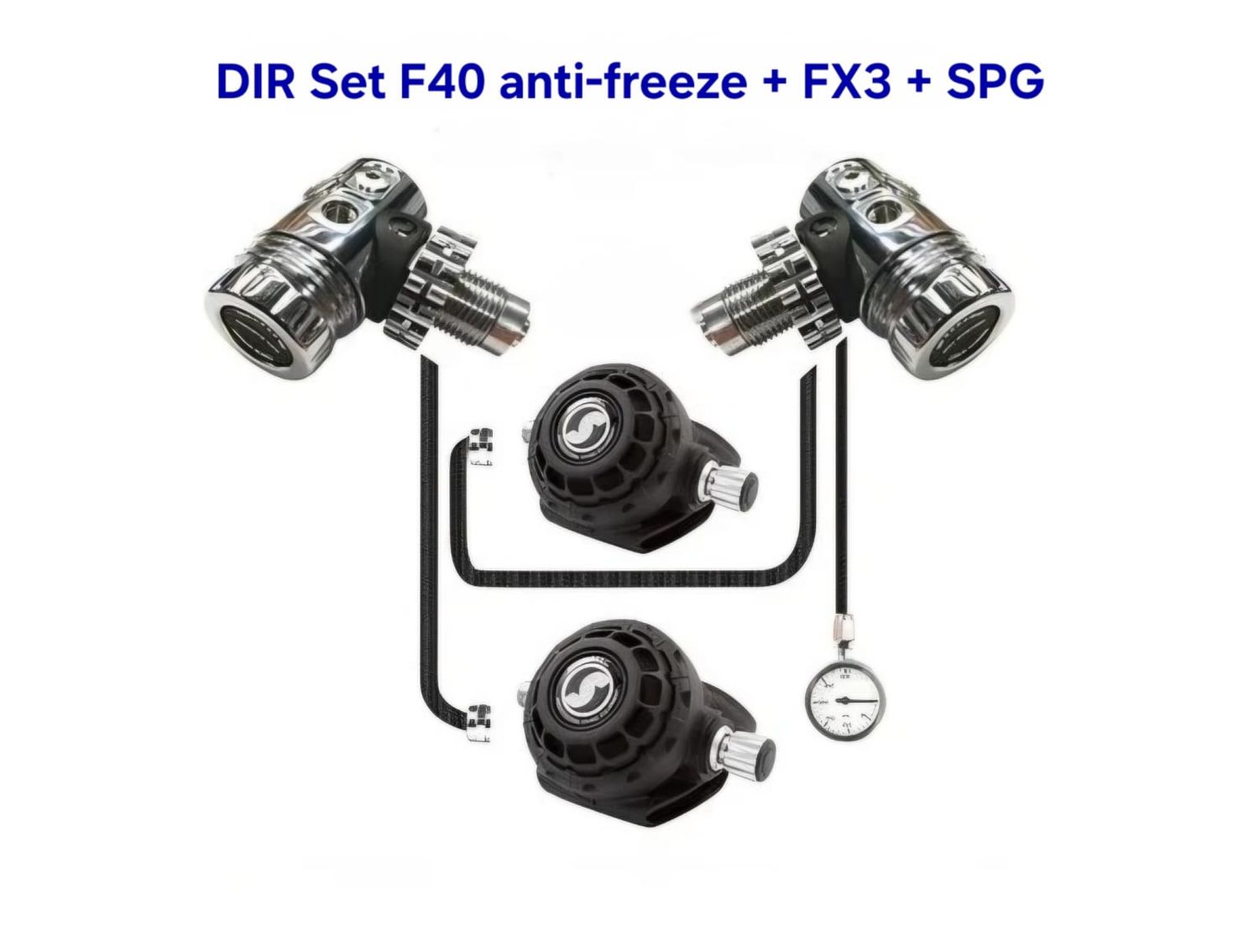 SCUBATEC Dir Set erogatori F40 anti-freeze + FX3 + SPG
