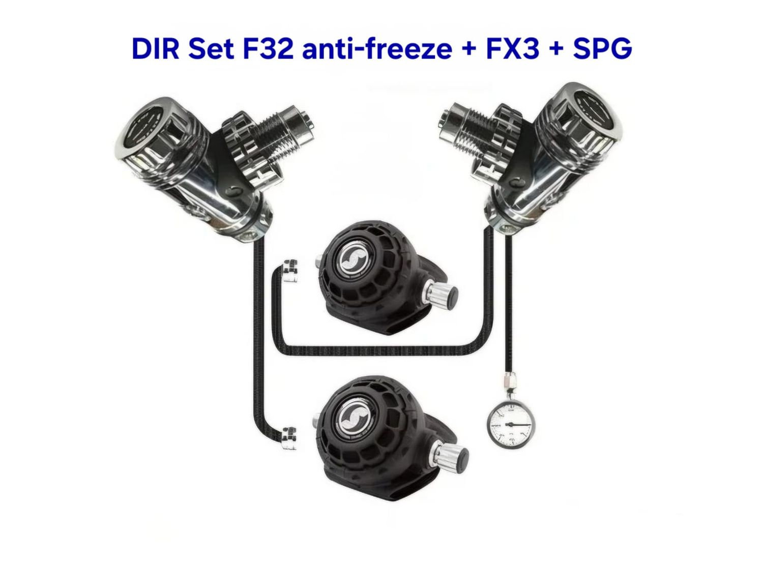 SCUBATEC Dir Set erogatori F32 anti-freeze + FX3 + SPG