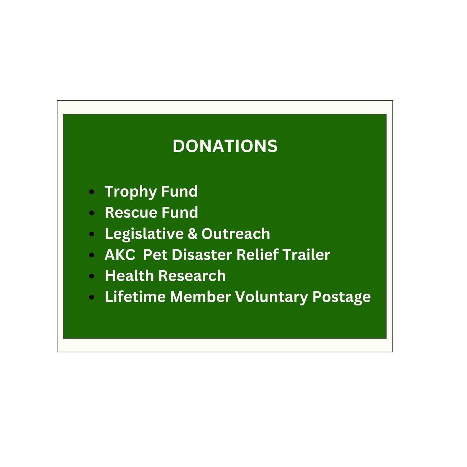 Donations and General Fund