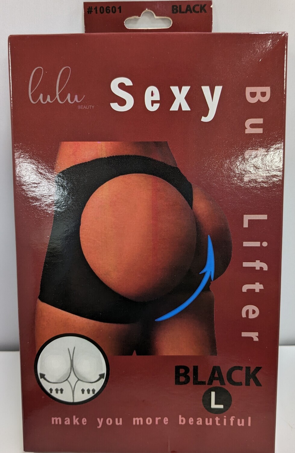 10601-BUTT/BLK - BODYSTOCKING