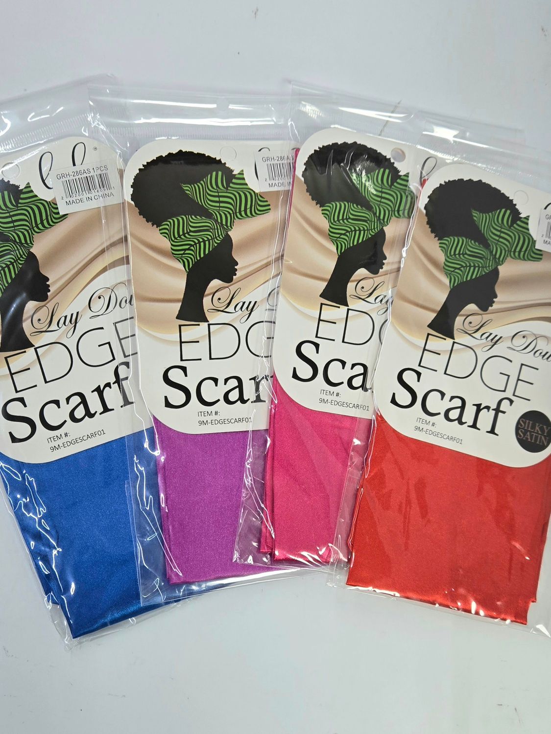 GRH-286AS 1 DZ PACK EDGE SCARF ASSORTED SOLID - HAT