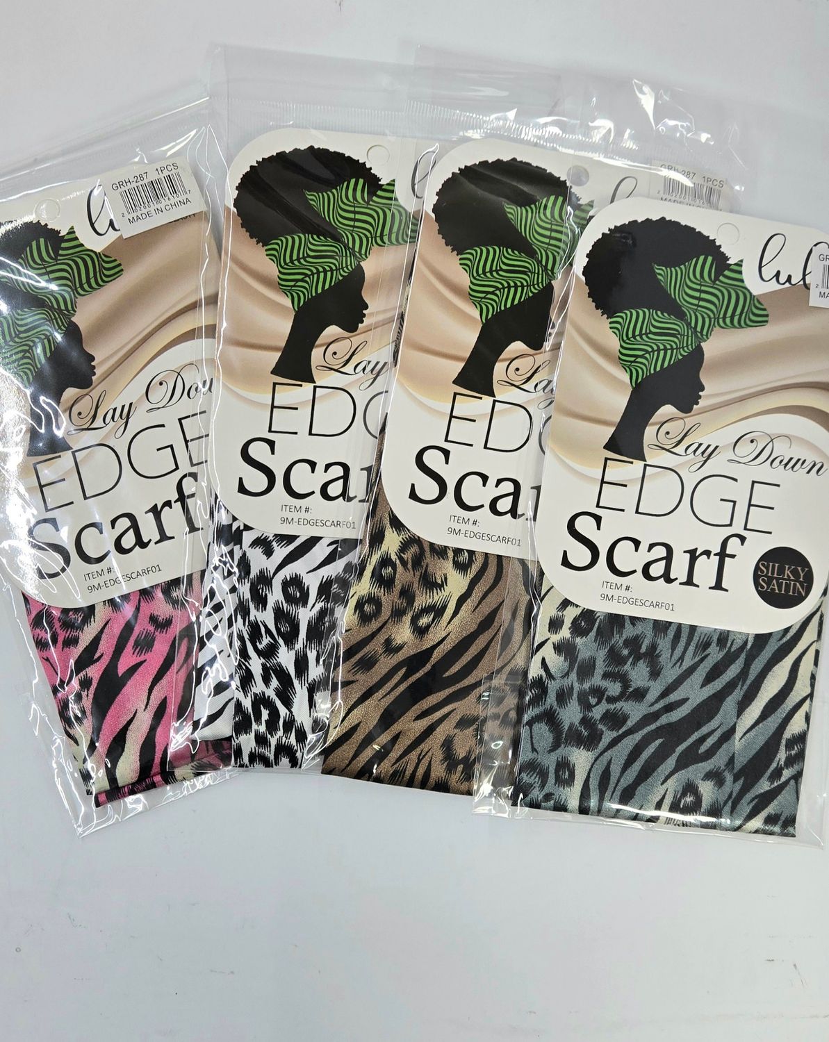 GRH-287 1 DZ PACK EDGE SCARF ASSORTED PRINT - HAT
