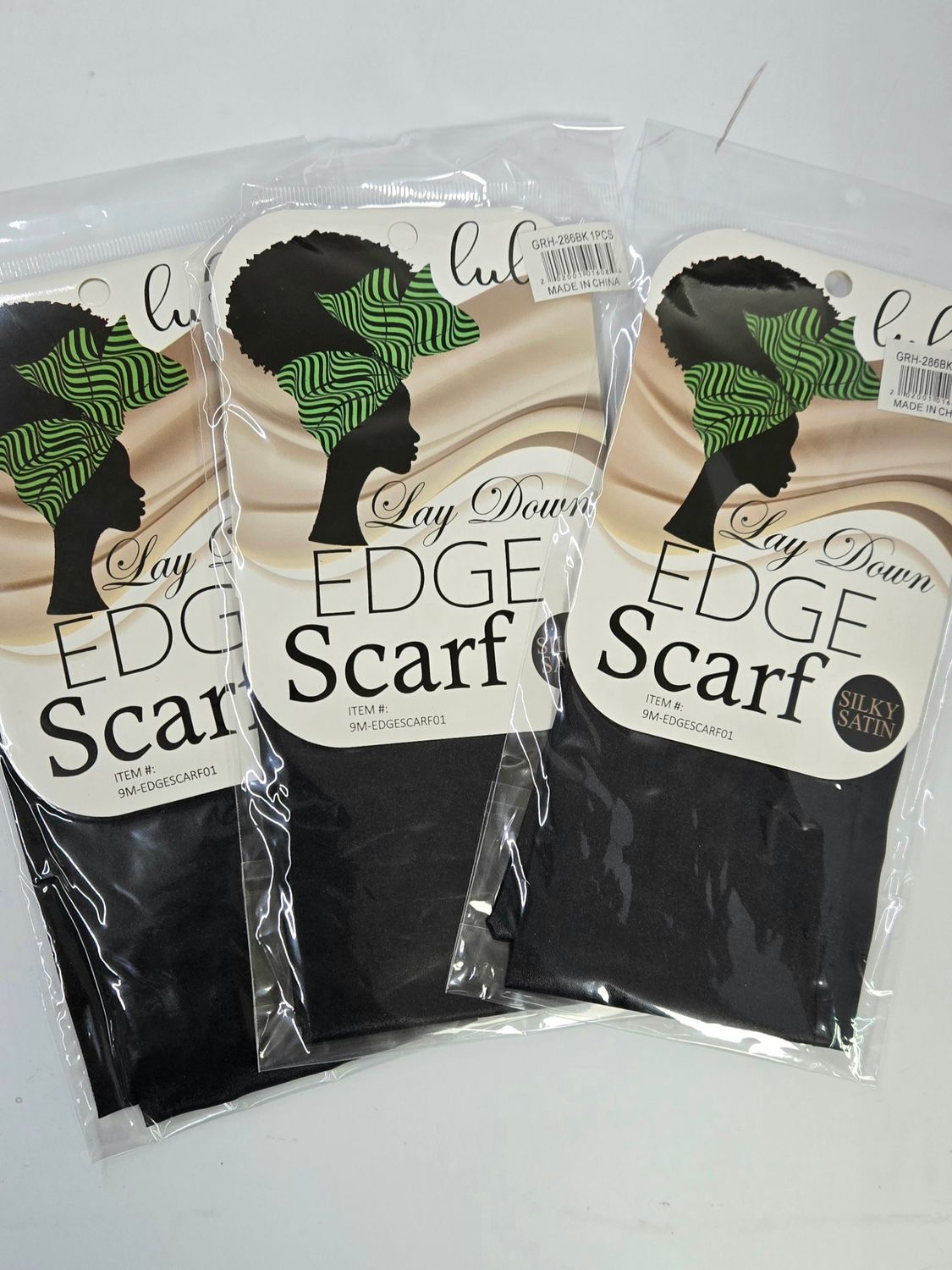 GRH-286BK 1 DZ PACK EDGE SCARF BLACK - HAT