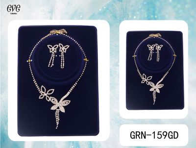 RHINESTONE SET - GRN - JEWELRY