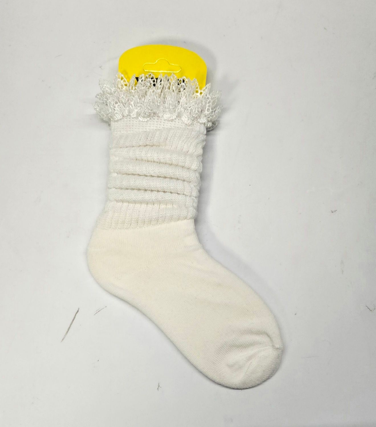 SS3-5/WHITE/LACE - SOCK