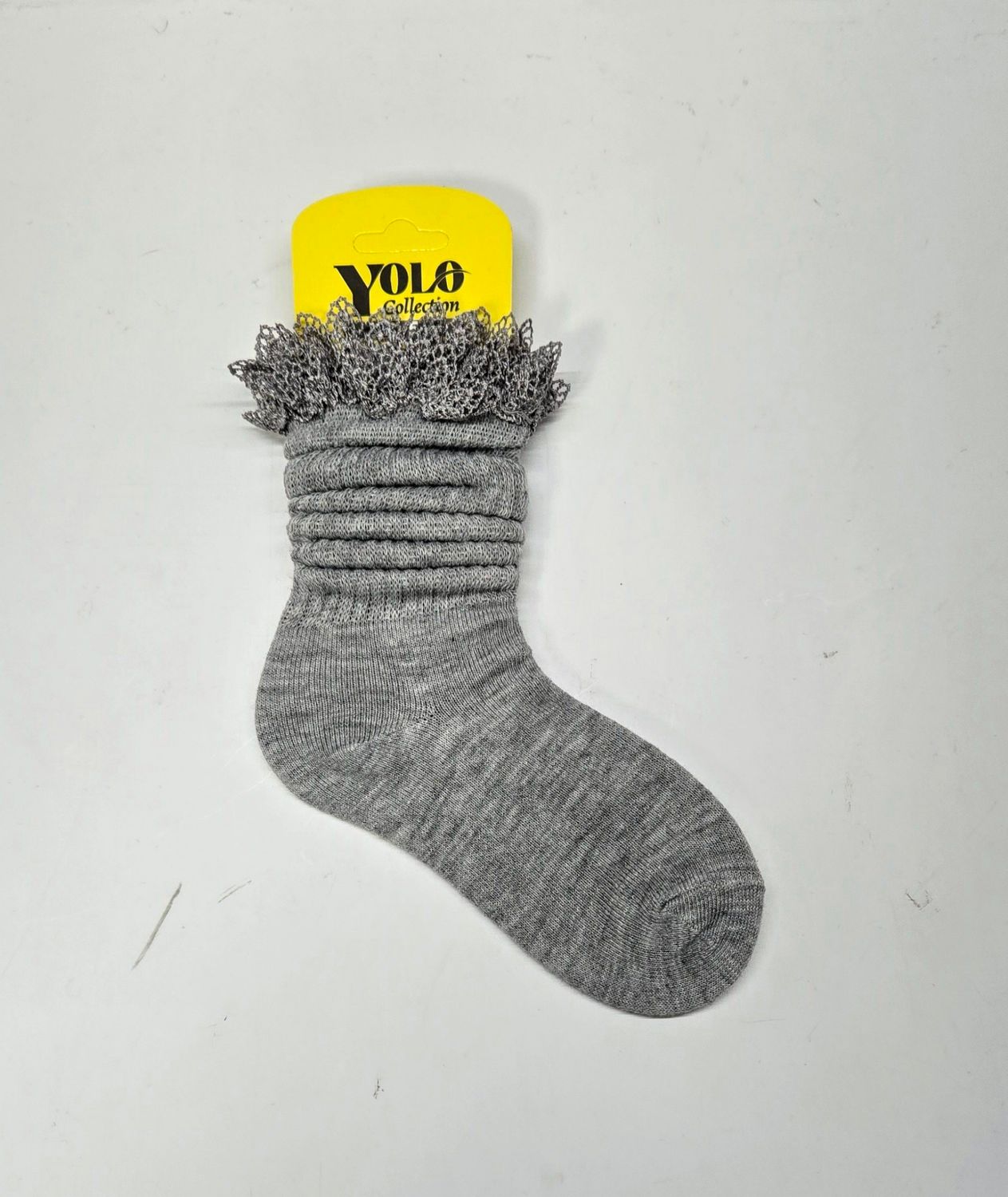 SS3-5/GREY/LACE - SOCK