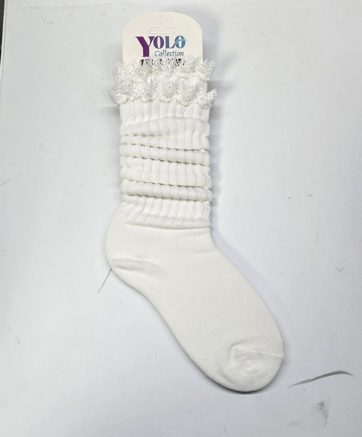 SS6-8/WHITE/LACE - SOCK