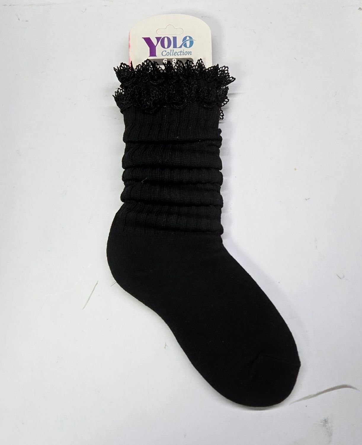 SS6-8/BLACK/LACE - SOCK
