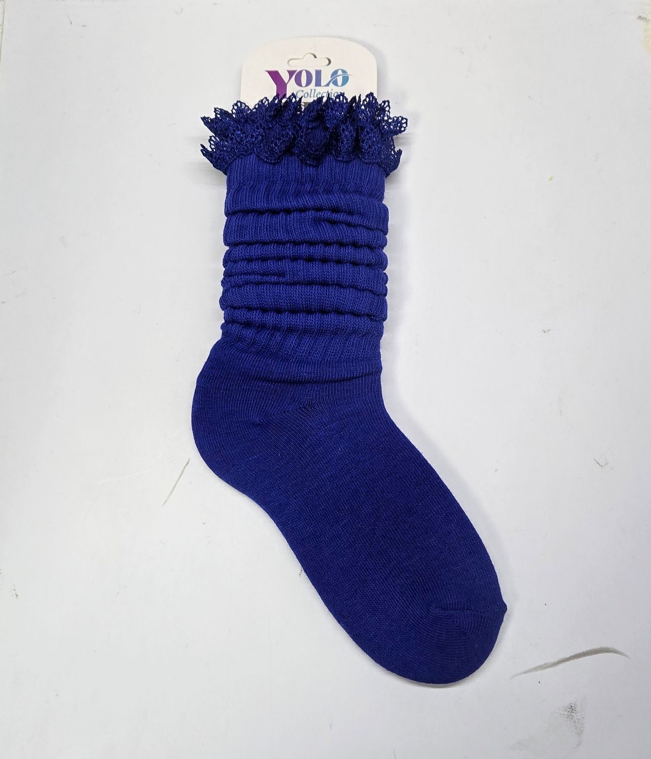SS6-8/ROYAL BLUE/LACE - SOCK
