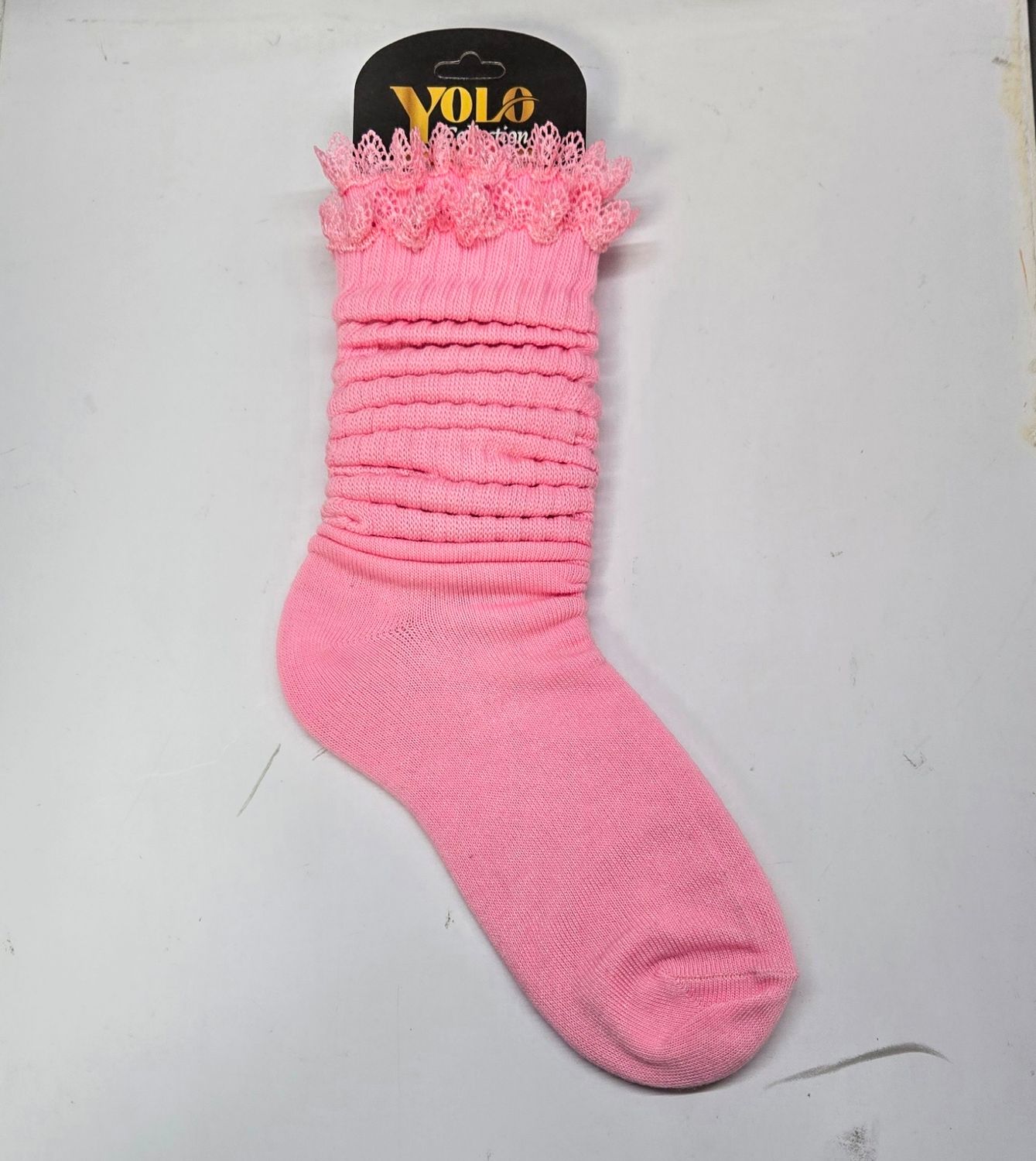 SS9-11/LIGHT PINK/LACE - SOCK
