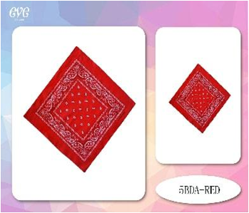 5BDA-RED- BANDANA