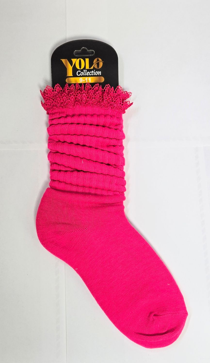 LACE911-HOTPINK-SOCK