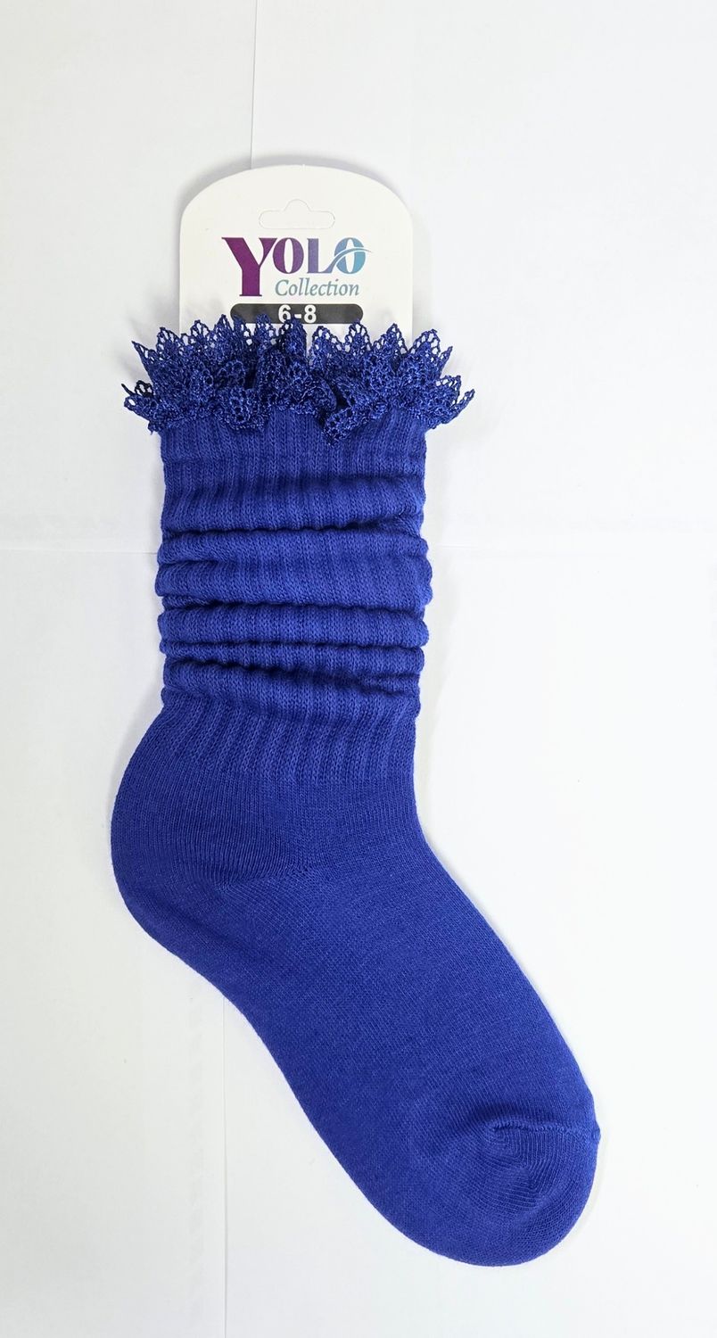 LACE68-ROYALBLUE-SOCK