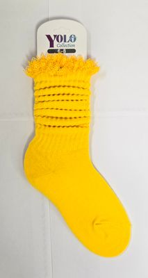 LACE68-YELLOW-SOCK