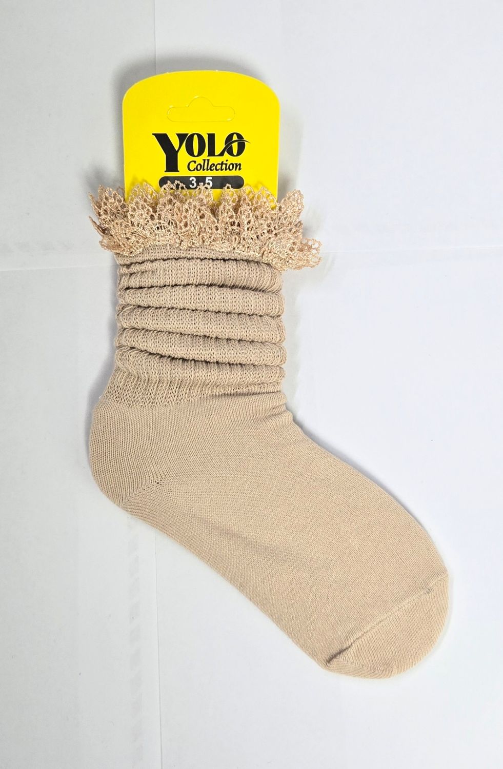 LACE35-KHAKI-SOCK