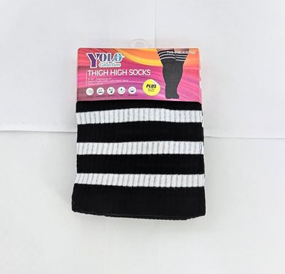 THS01BLK/STRIP-SOCK
