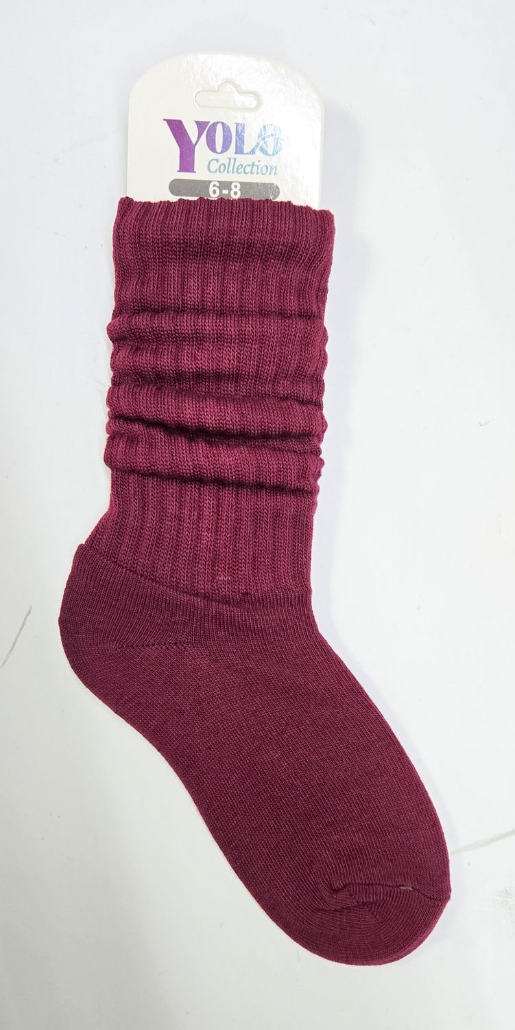 68-BURGUNDY-SOCK