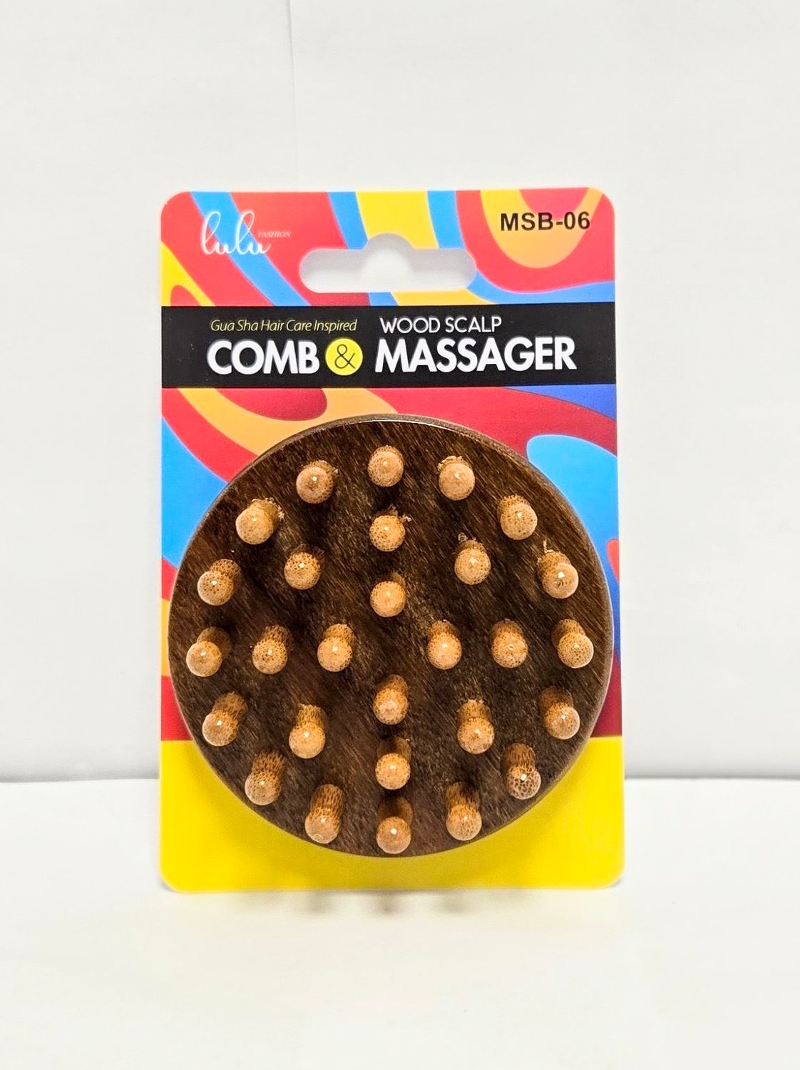 MSB-06 WOODEN SCALP COMB&amp;MASSAGER