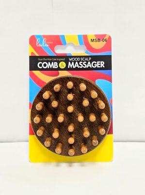MSB-06 WOODEN SCALP COMB&amp;MASSAGER