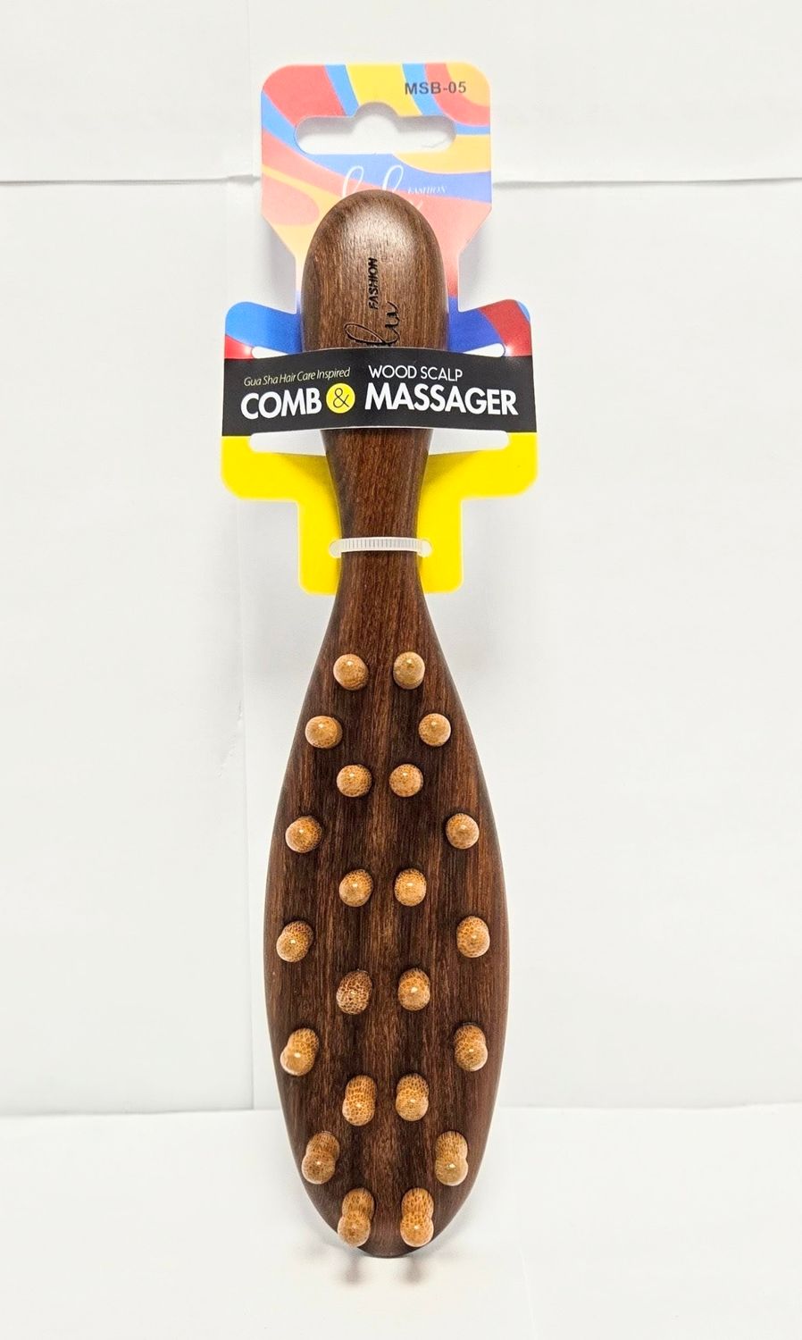 MSB-05 WOODEN SCALP COMB&amp;MASSAGER