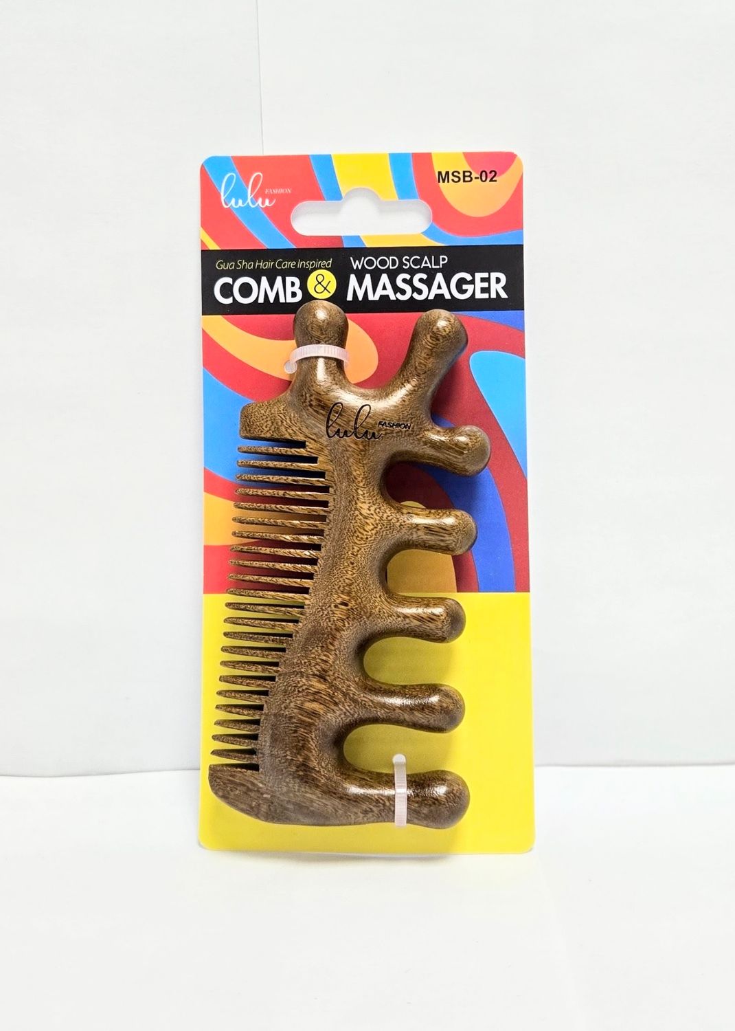 MSB-02 WOODEN SCALP COMB&amp;MASSAGER