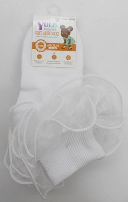 LACE01-WHITE/M-SOCK