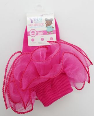 LACE01-HOT PINK/S-SOCK